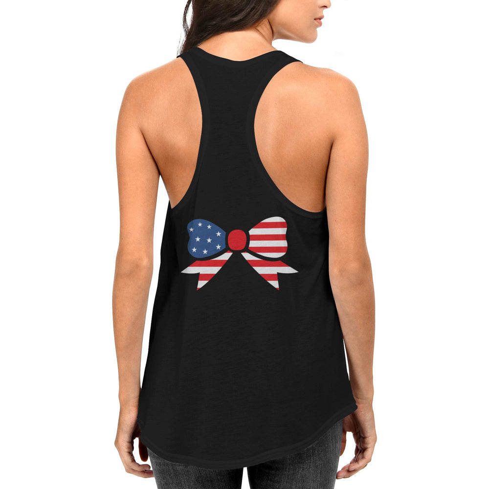Ameri-Can You Not Black RacerBack Tank top with American Ribbon Flag