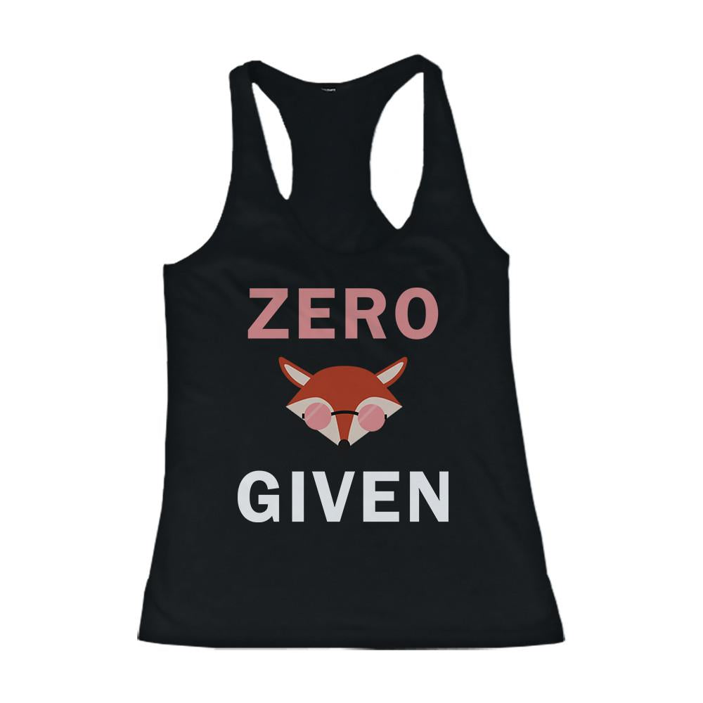 Zero Fox Given Tank Top Black Sleeveless T-shirts Cute Racerback Tanks