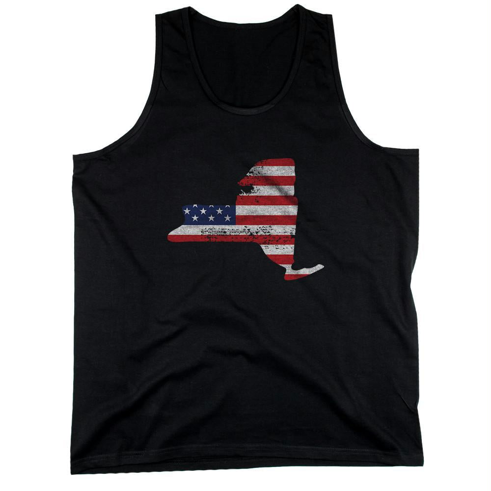 NY State USA Flag Men's Tank Top New York American Flag Tanks