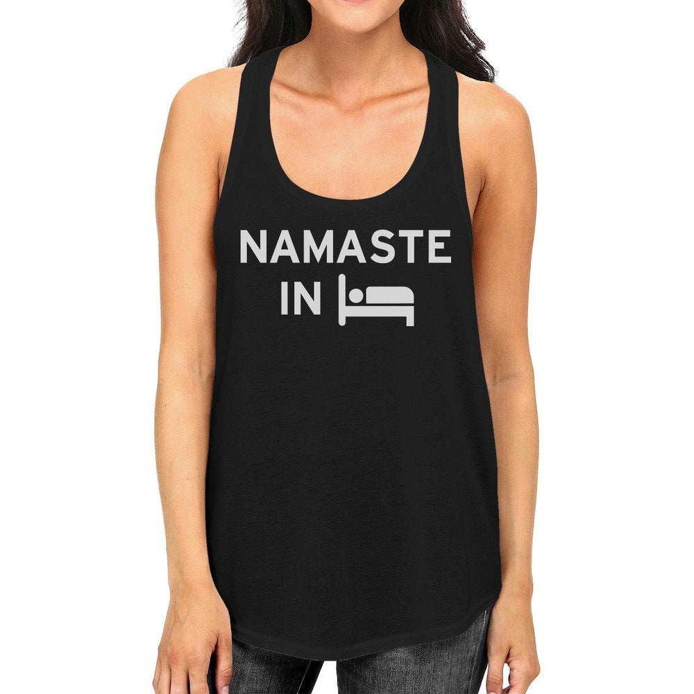 Namaste In Bed Tank Top Yoga Work Out Tank Top Cute Yoga Racerback