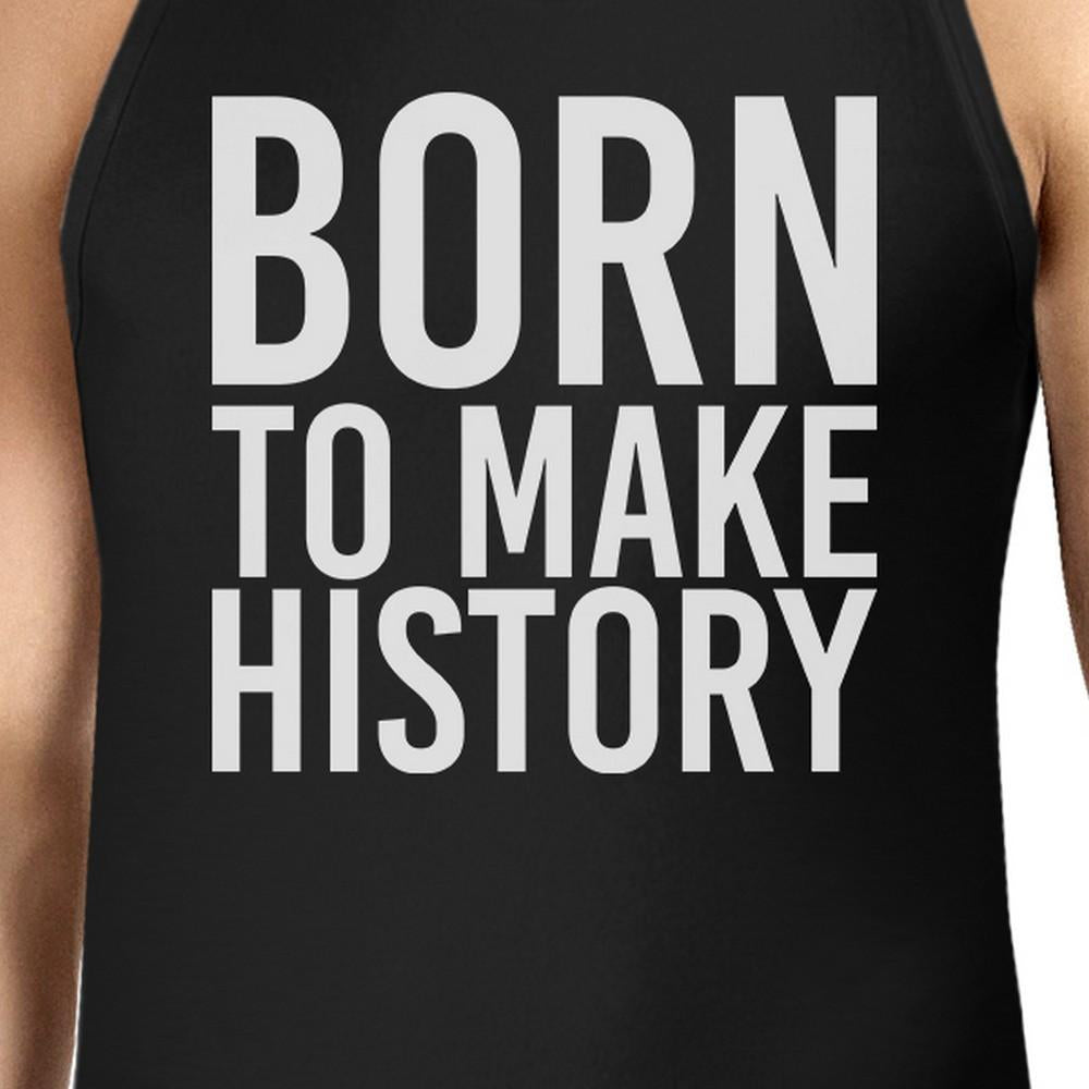 Born To Make history Mens Sleeveless Black Tank Top Yuri on Ice