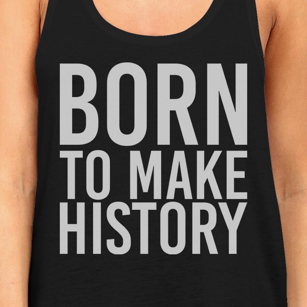 Born To Make history Womens Sleeveless Black Tank Top Yuri on Ice