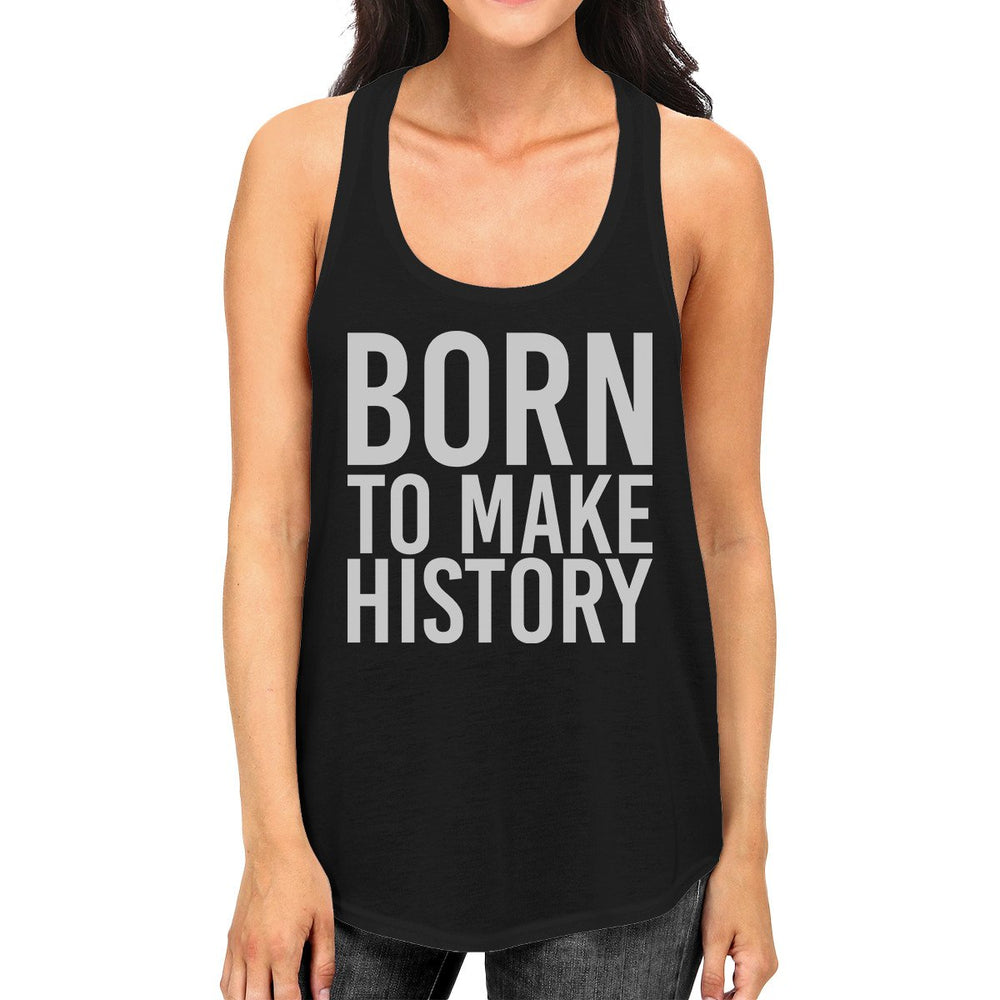 Born To Make history Womens Sleeveless Black Tank Top Yuri on Ice