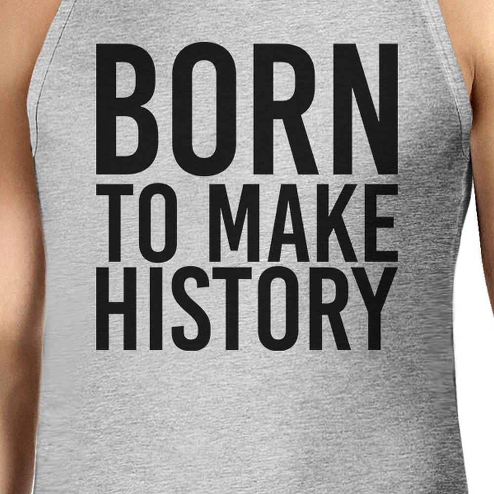 Born To Make history Mens Grey Tank Top Yuri On Ice Anime Inspired