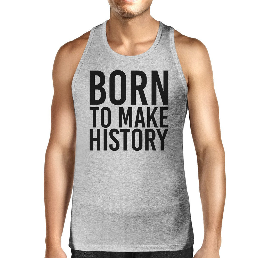 Born To Make history Mens Grey Tank Top Yuri On Ice Anime Inspired