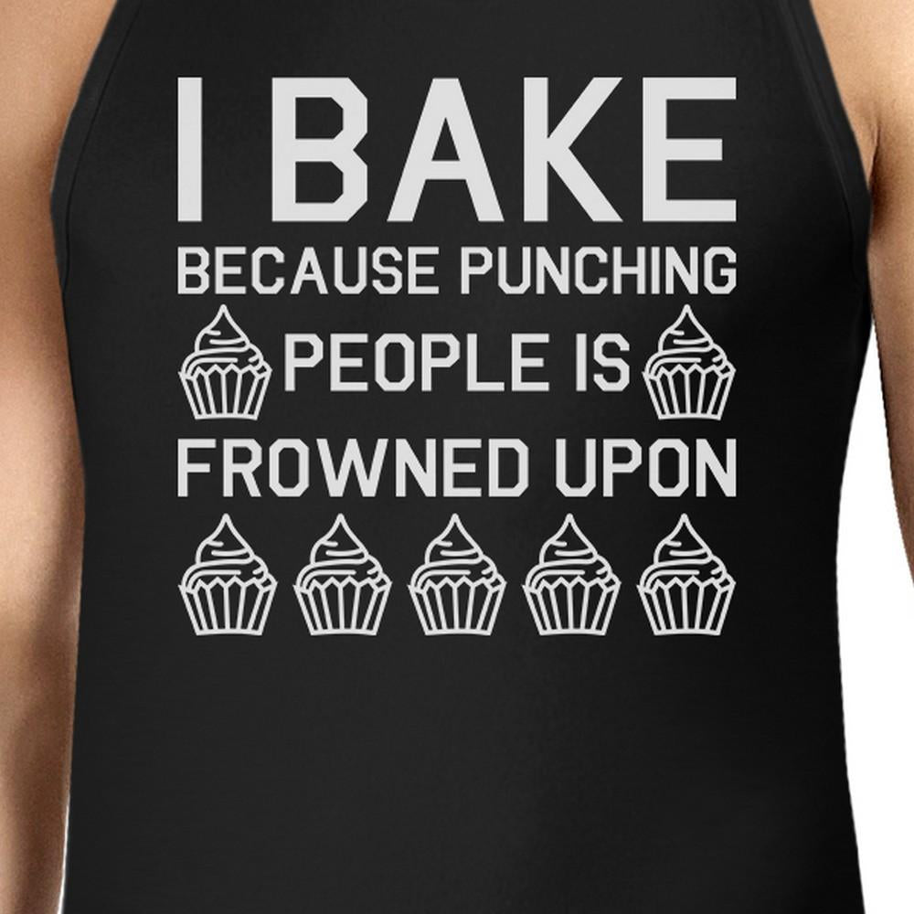 I Bake Because Mens Sleeveless Black Tank Top For Cupcake Lover