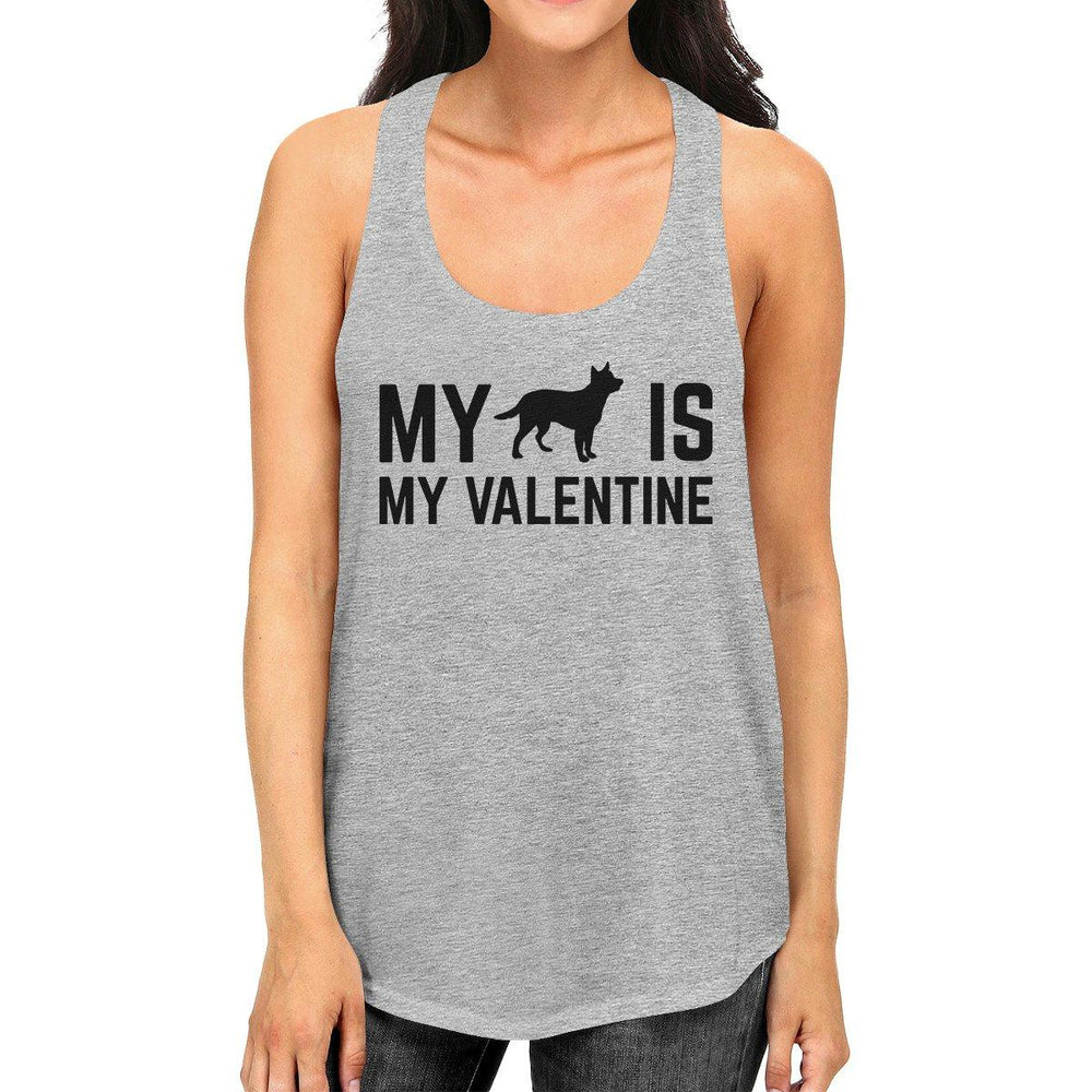 My Dog My Valentine Womens Tank Top Valentine's Gift For Dog Lovers