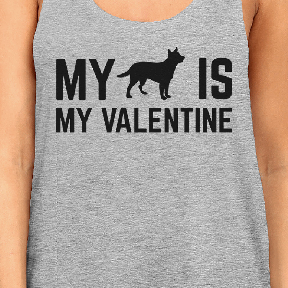 My Dog My Valentine Womens Tank Top Valentine's Gift For Dog Lovers