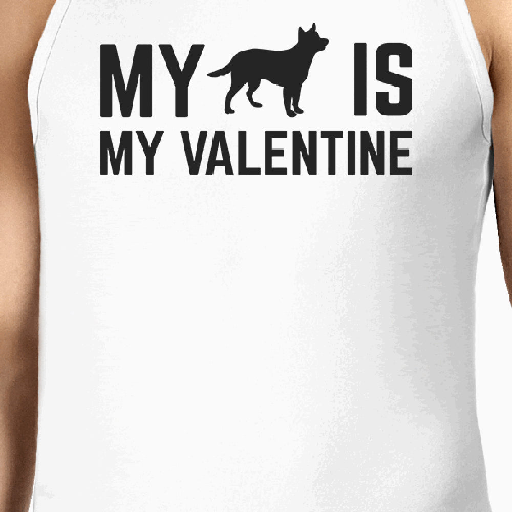 My Dog My Valentine Men's Tank Top Valentine's Gift For Dog Lovers