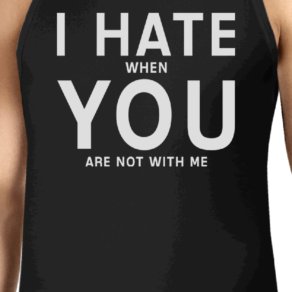 I Hate You Men's Cotton Tank Top Funny Graphic Typography