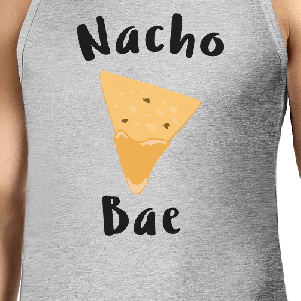 Nacho Bae Men's Grey Tank Top Unique Design Cute Couple Shirt Ideas