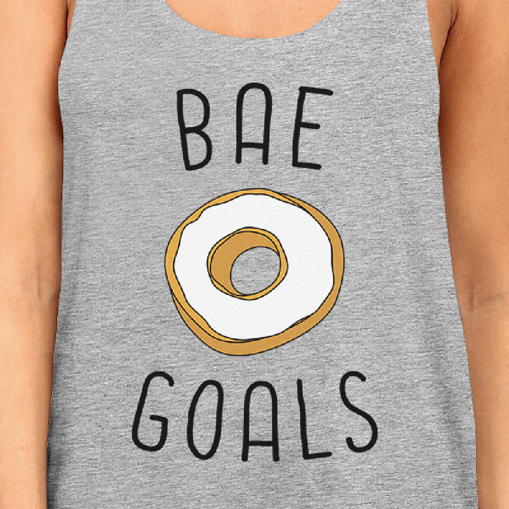 Bae Goals Women's Gray Cute Graphic Tank Top Gift Ideas For Couples