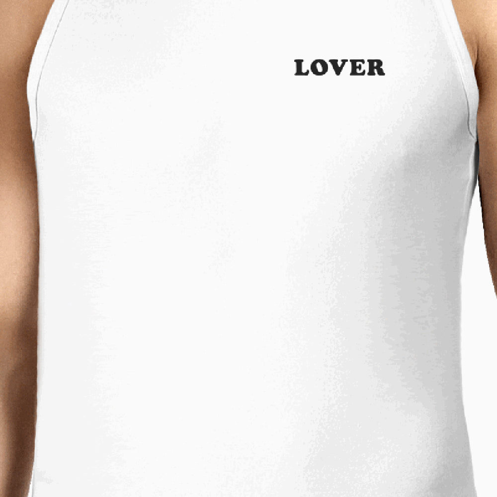 Lover Men's Cotton Tank Top Simple Typography Creative Gift Ideas