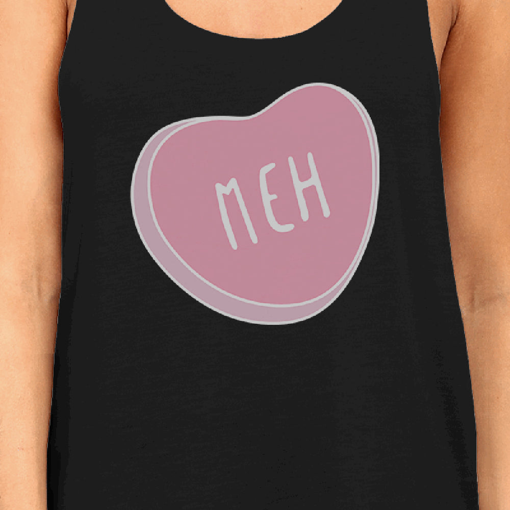 Meh Heart Womens Cotton TankTop Lovely Heart Graphic Gift For Her