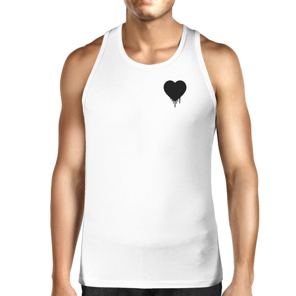 Melting Heart Men's Tanks Heart Printed Chest Size Graphic For Him