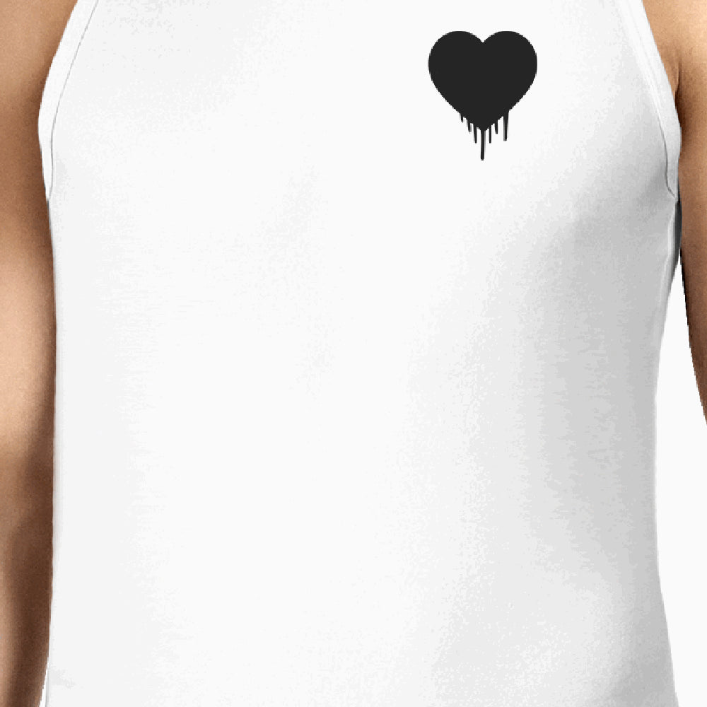 Melting Heart Men's Tanks Heart Printed Chest Size Graphic For Him