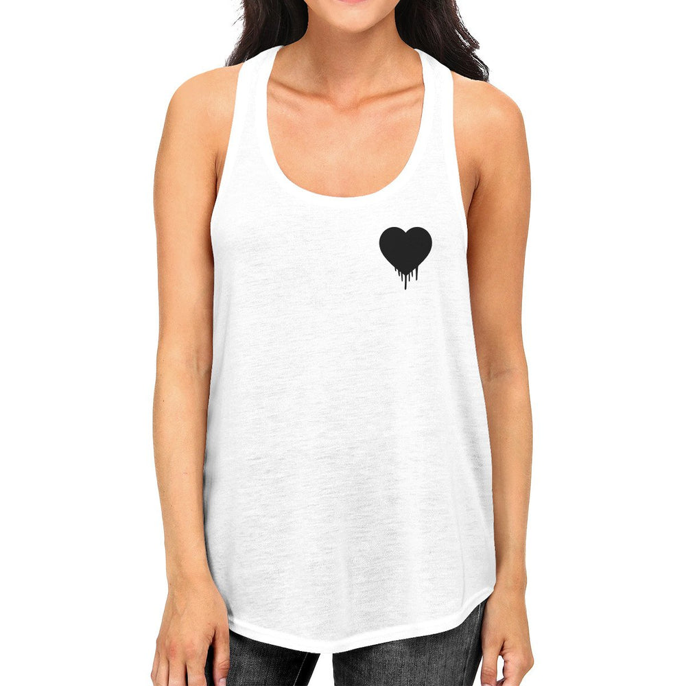 Melting Heart Womens Tank Top Pocket Size Graphic Cute Heart Design