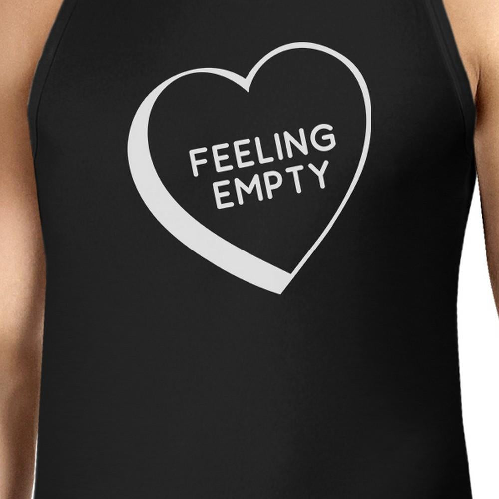 Feeling Empty Heart Mens Black Sleeveless T Shirts Graphic Tank Top