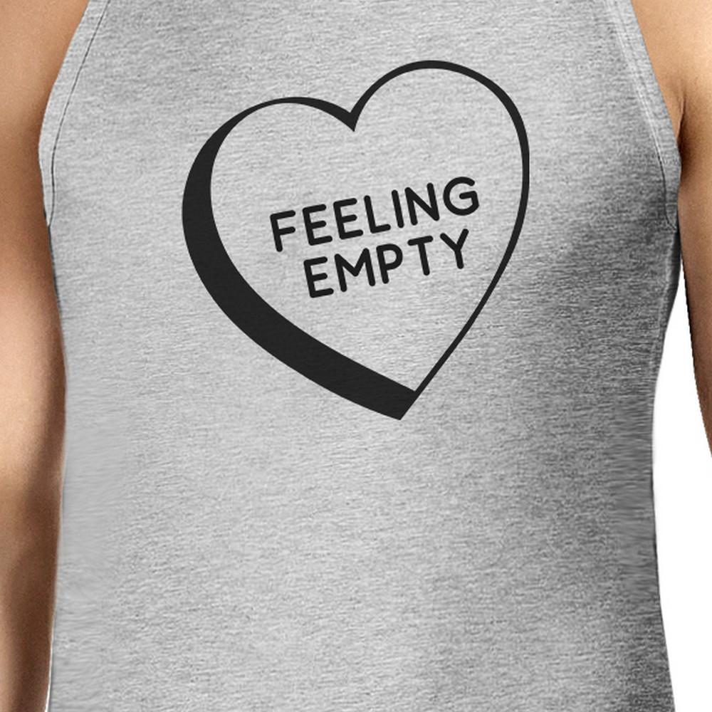 Feeling Empty Heart Men's Grey Unique Design Tank Top Gifts For Him