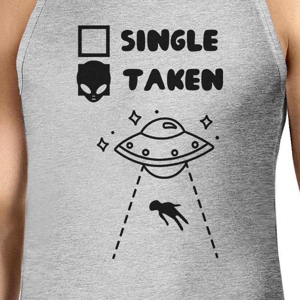 Single Taken Alien Men's Graphic Tank Top Funny Gift Ideas For Him