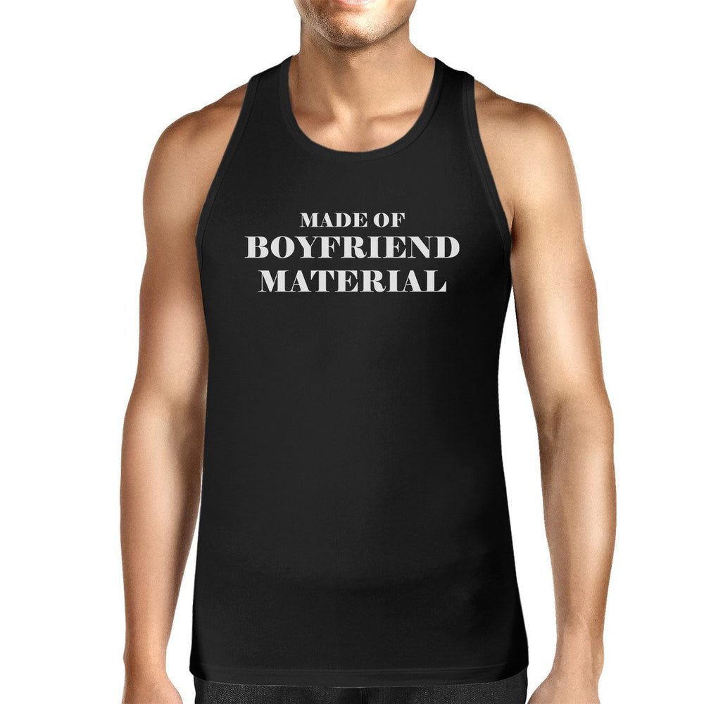 Boyfriend Material Black Sleeveless Top For Men Funny Design Top