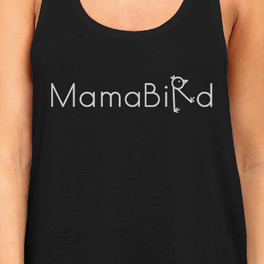 MamaBird Women's Black Sleeveless Tank Top Simple Letter Printed