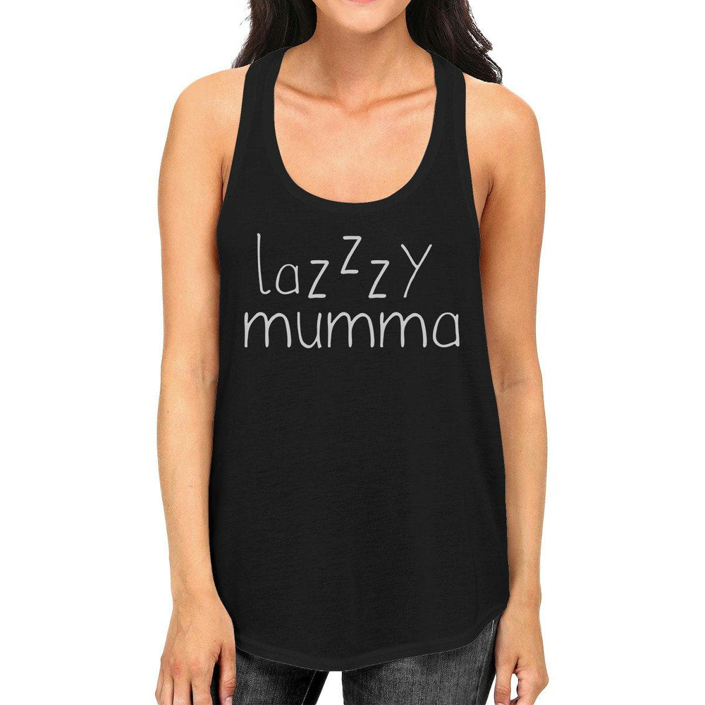 Lazzzy Mumma Women's Black Funny Graphic Tanks Gift Ideas For Her