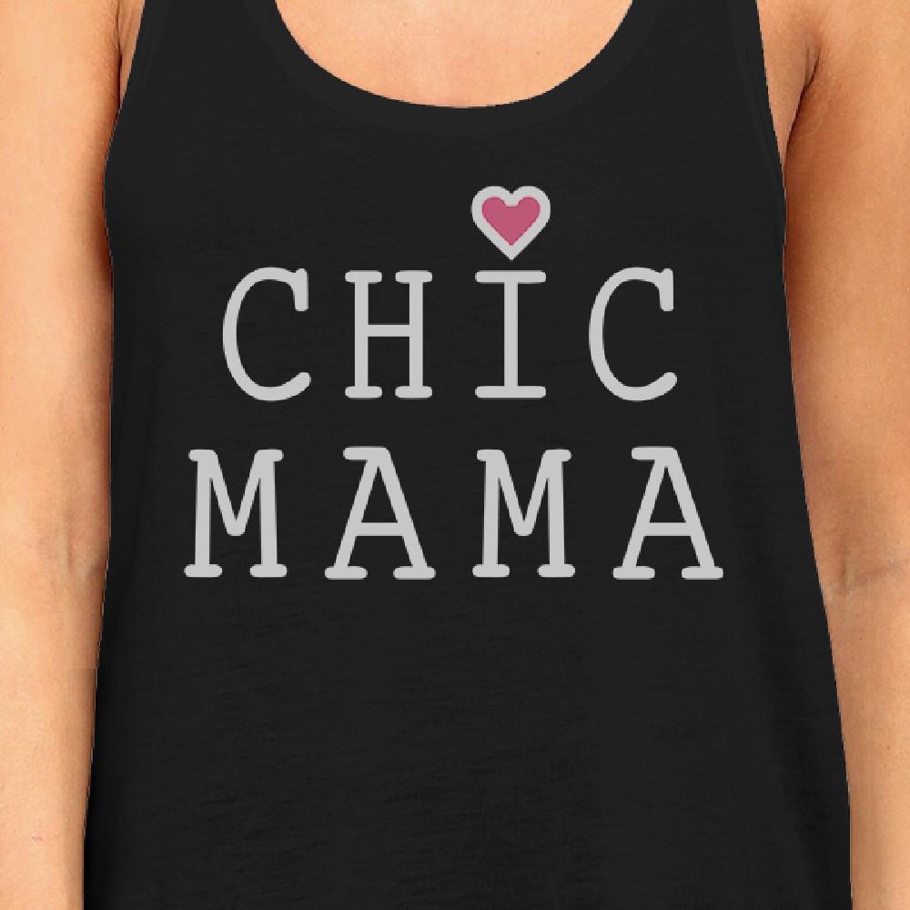 Chic Mama Womens Black Cotton Tanks Great Summer Shirt Mothers Day