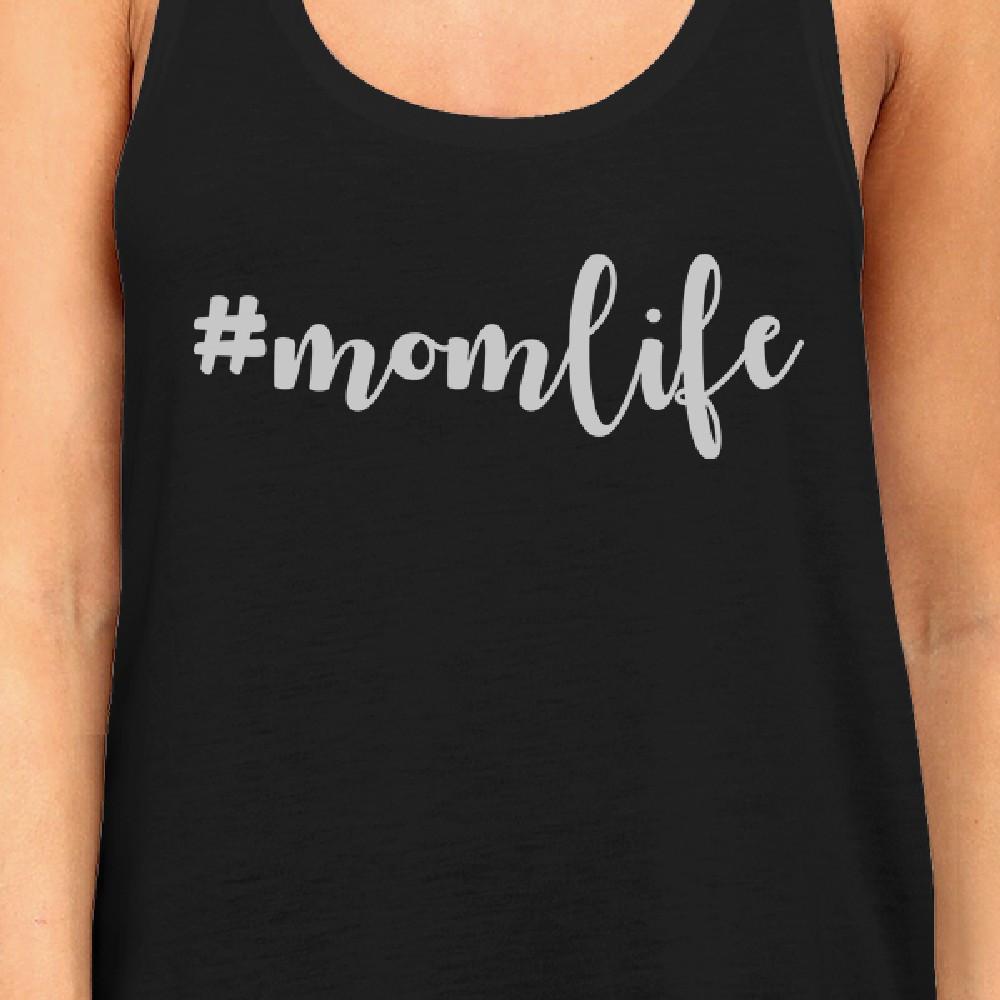 Momlife Womens Black Unique Design Tanks Unique Gift Ideas For Moms