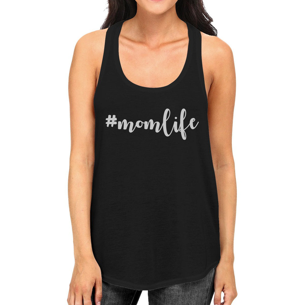 Momlife Womens Black Unique Design Tanks Unique Gift Ideas For Moms