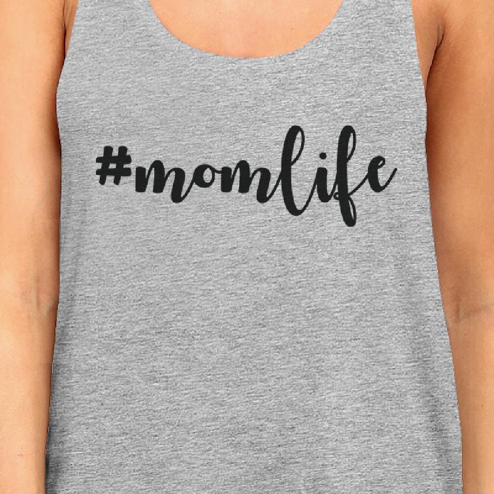 Momlife Women's Grey Unique Graphic Tank Top Mother's Day Special