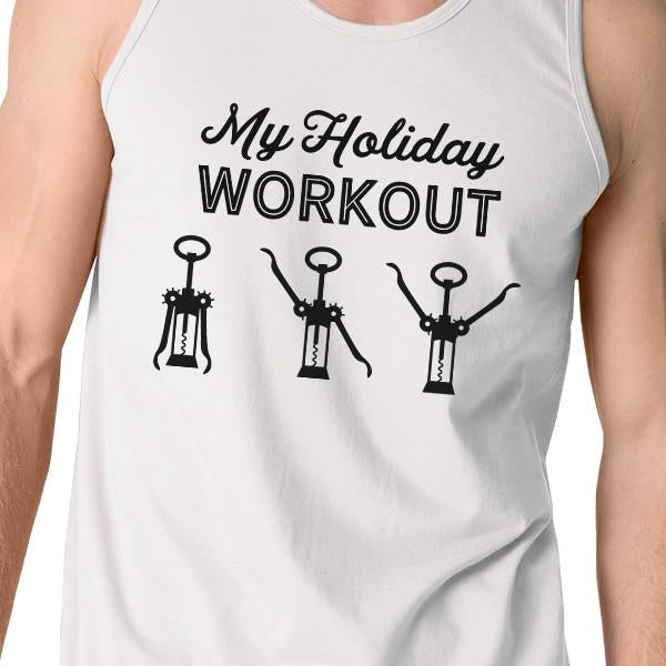 My Holiday Workout Mens White Tank Top