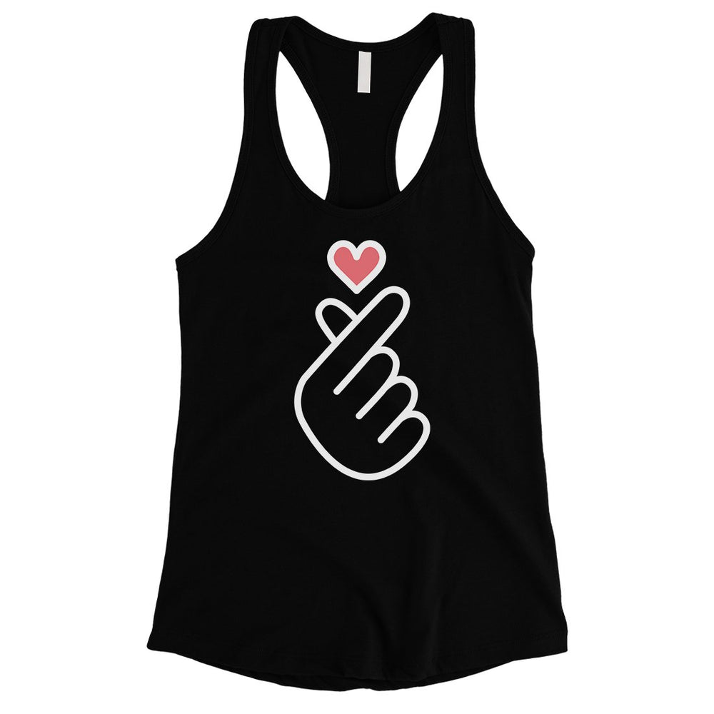 365 Printing Finger Heart Womens Cute Workout Tank Top