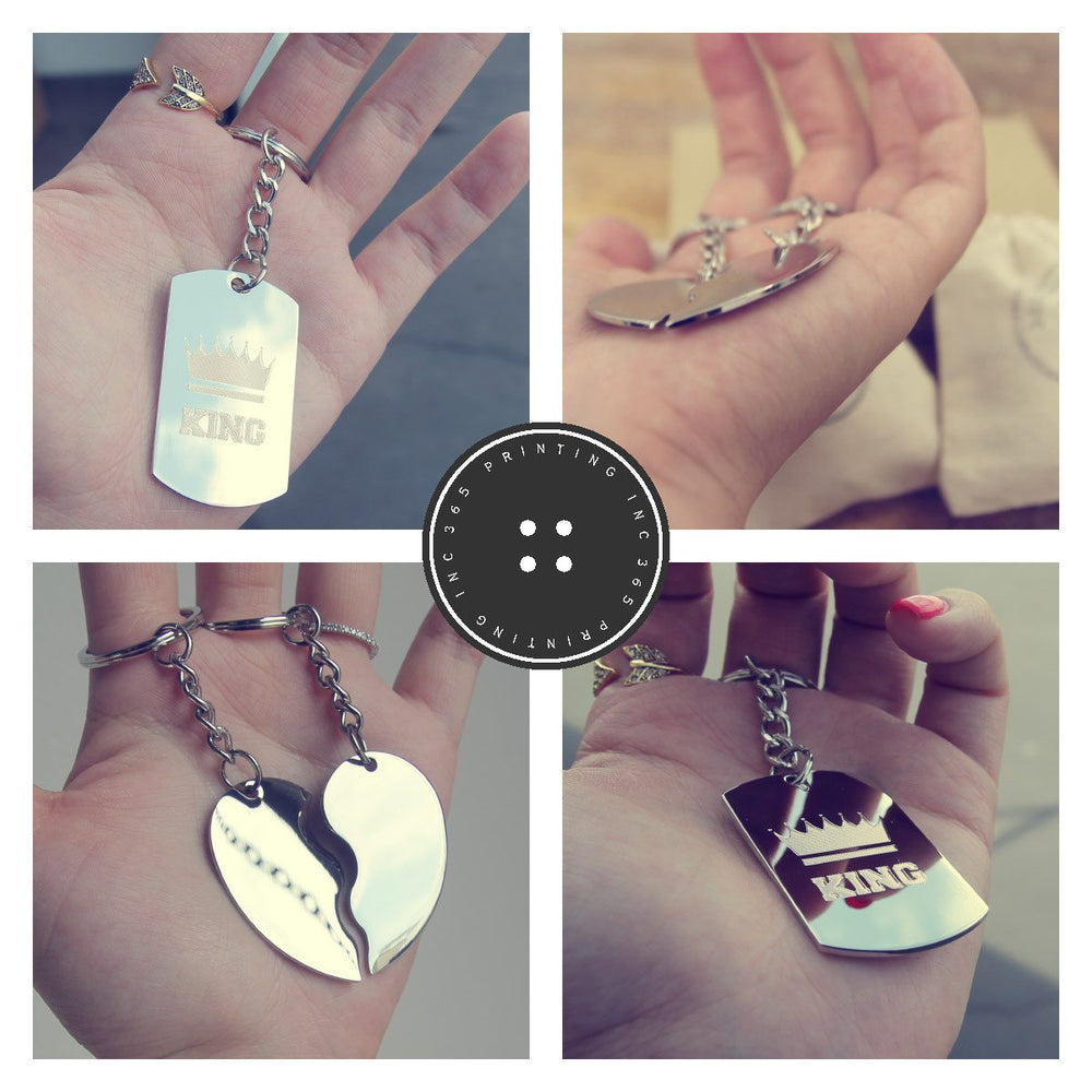 I Love You to the Moon and Back Couple Key Chain - His and Hers Key Rings