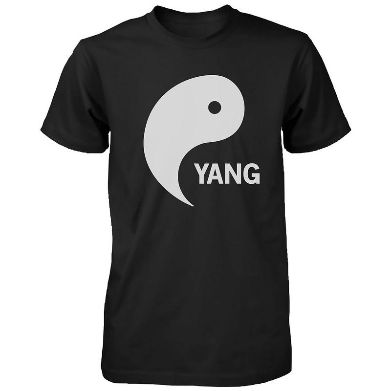 Yin Yang Black and White Shirts Matching Tshirts Cute Asian Couple Tees