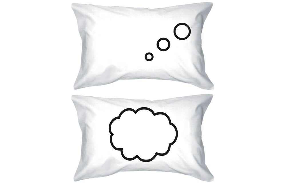 Thinking Cloud Pillows Standard Size 21 x 30 Matching Couple Pillowcases