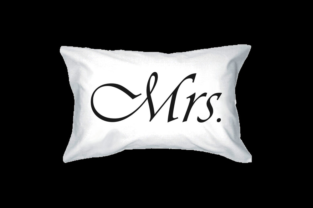 Mr and Mrs Couple Pillowcases Classy Matching Pillow Covers for Newlyweds