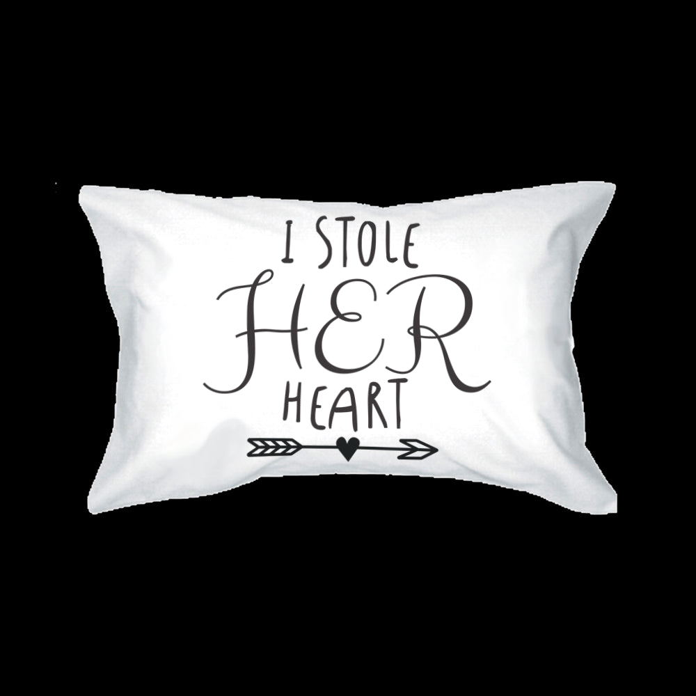 His and Hers Couple Matching Pillowcases Stealing Hearts Pillow Covers