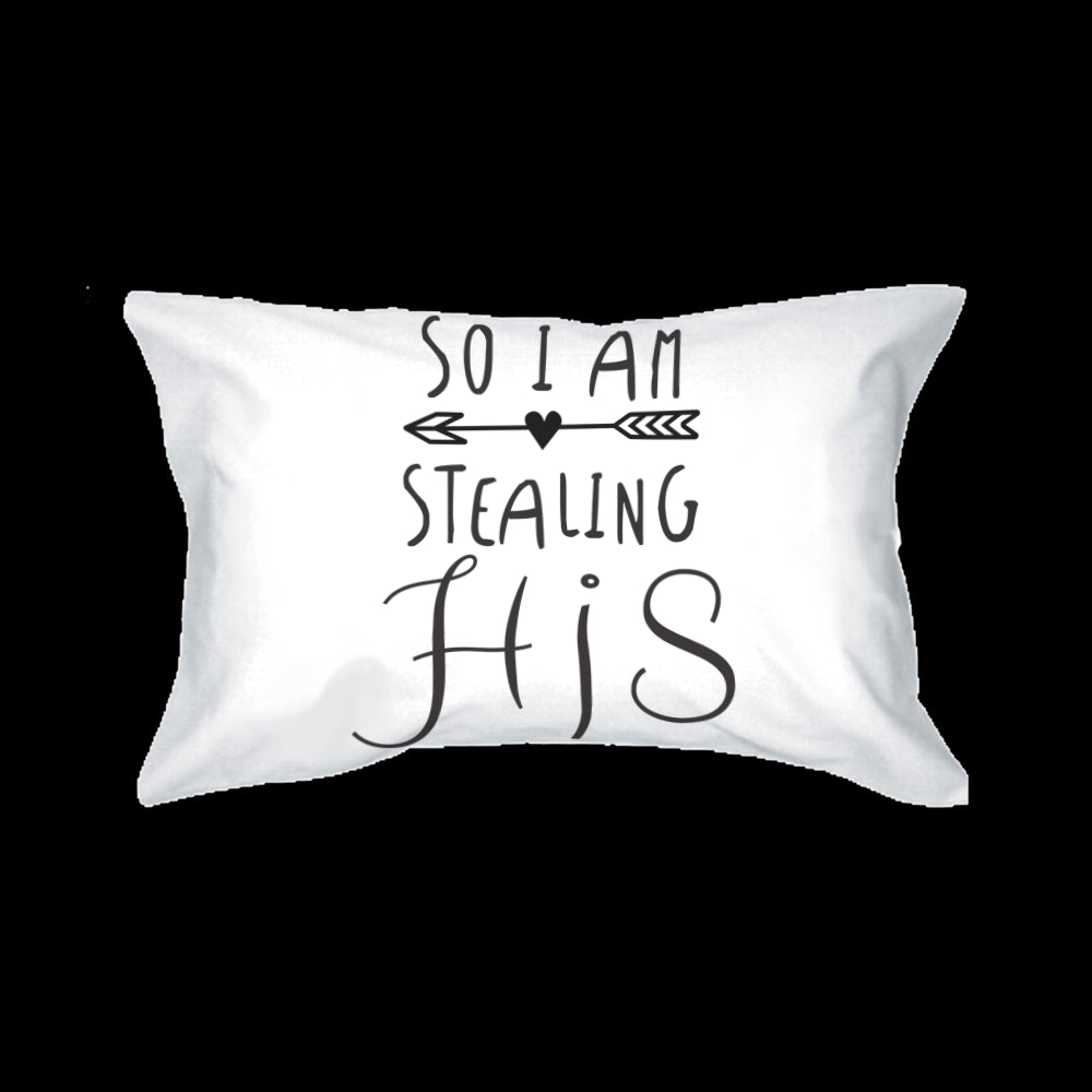 His and Hers Couple Matching Pillowcases Stealing Hearts Pillow Covers