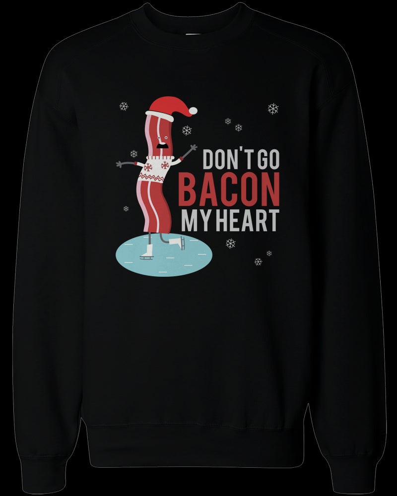 Bacon and Egg Couple SweatShirts Funny Graphic Sweaters for Winter