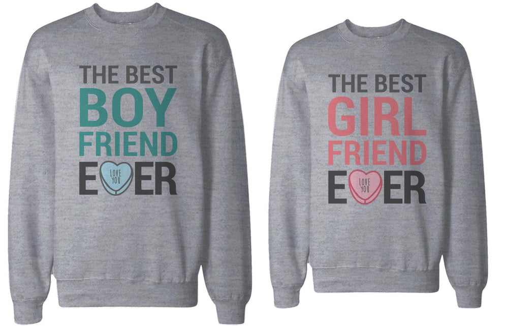 Best Boyfriend and Girlfriend Ever Couple Sweatshirts Valentine's Day Gift