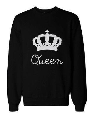 King and Queen Couple SweatShirts Cute Matching Outfit for Couples