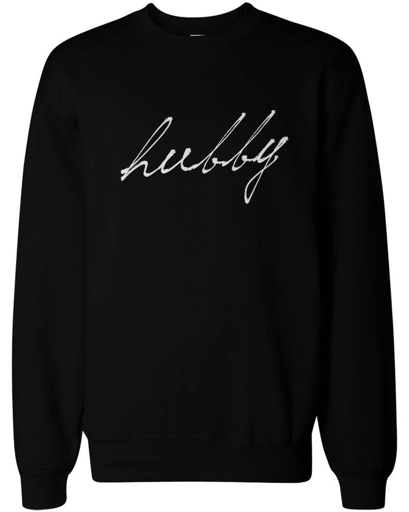 Hubby and Wifey Couple Sweatshirts Funny Matching Outfit for Couples