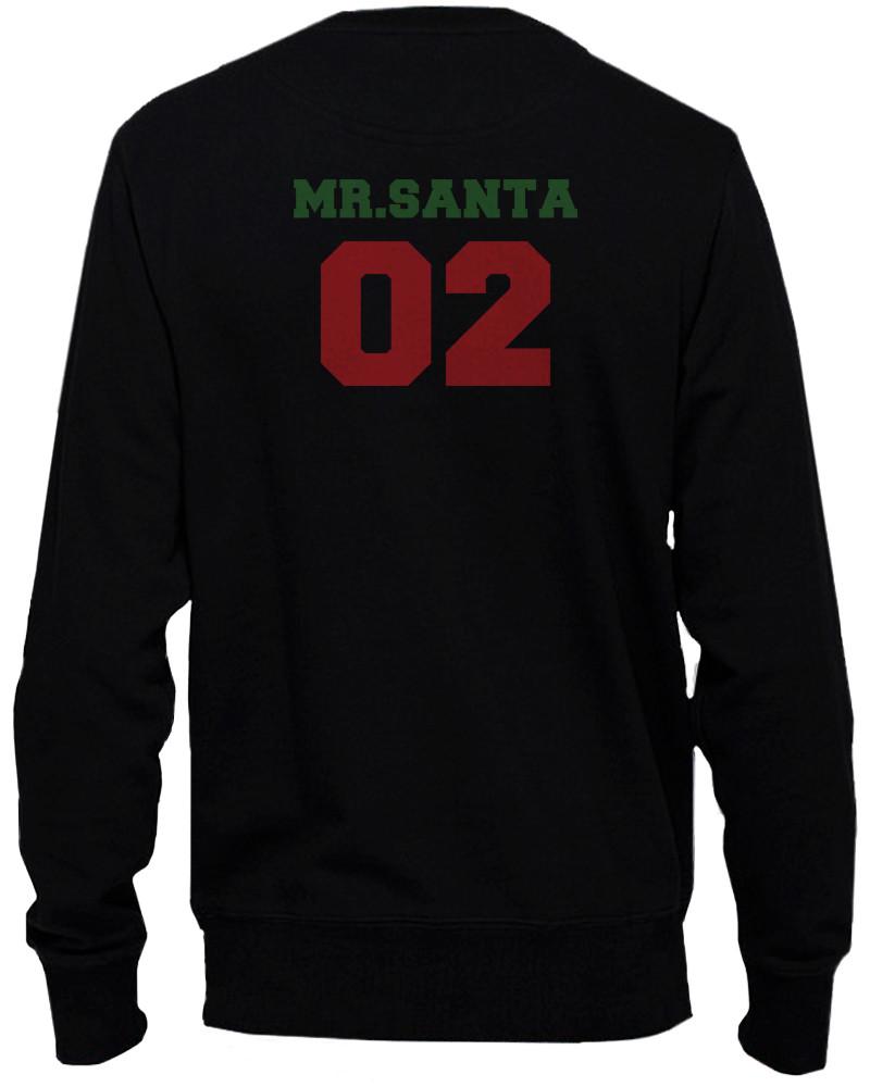 Mr Santa 02 and Mrs Santa 01 Matching Christmas Couple Sweatshirts