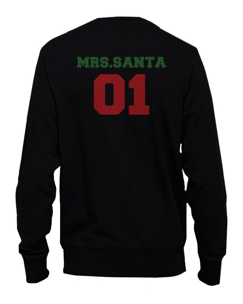 Mr Santa 02 and Mrs Santa 01 Matching Christmas Couple Sweatshirts