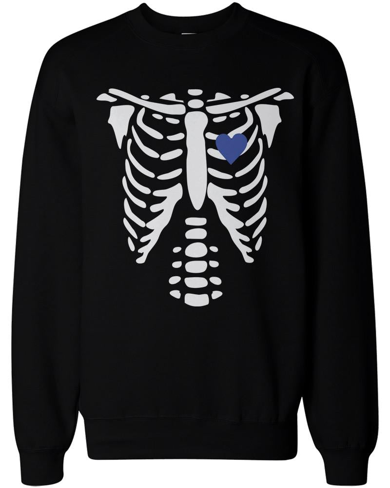 Skeleton Couple Sweatshirts Halloween Sweaters Fleece for Horror Night