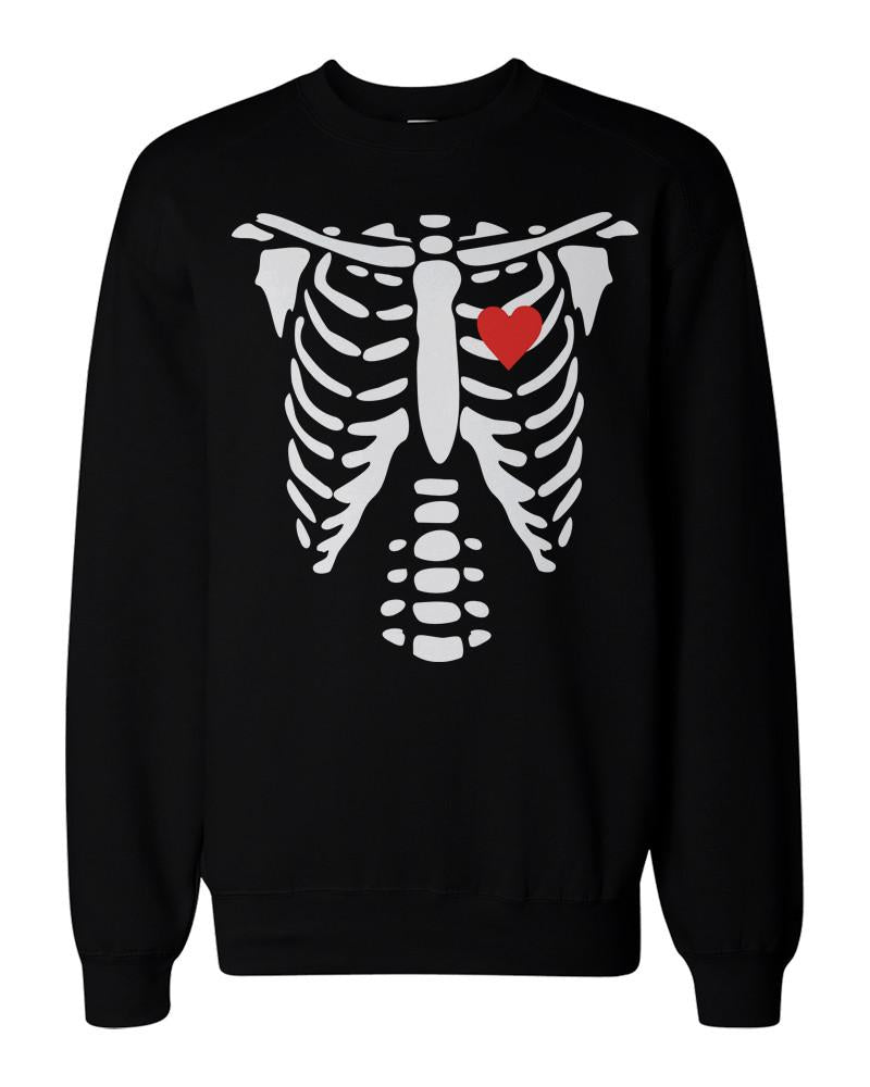 Skeleton Couple Sweatshirts Halloween Sweaters Fleece for Horror Night