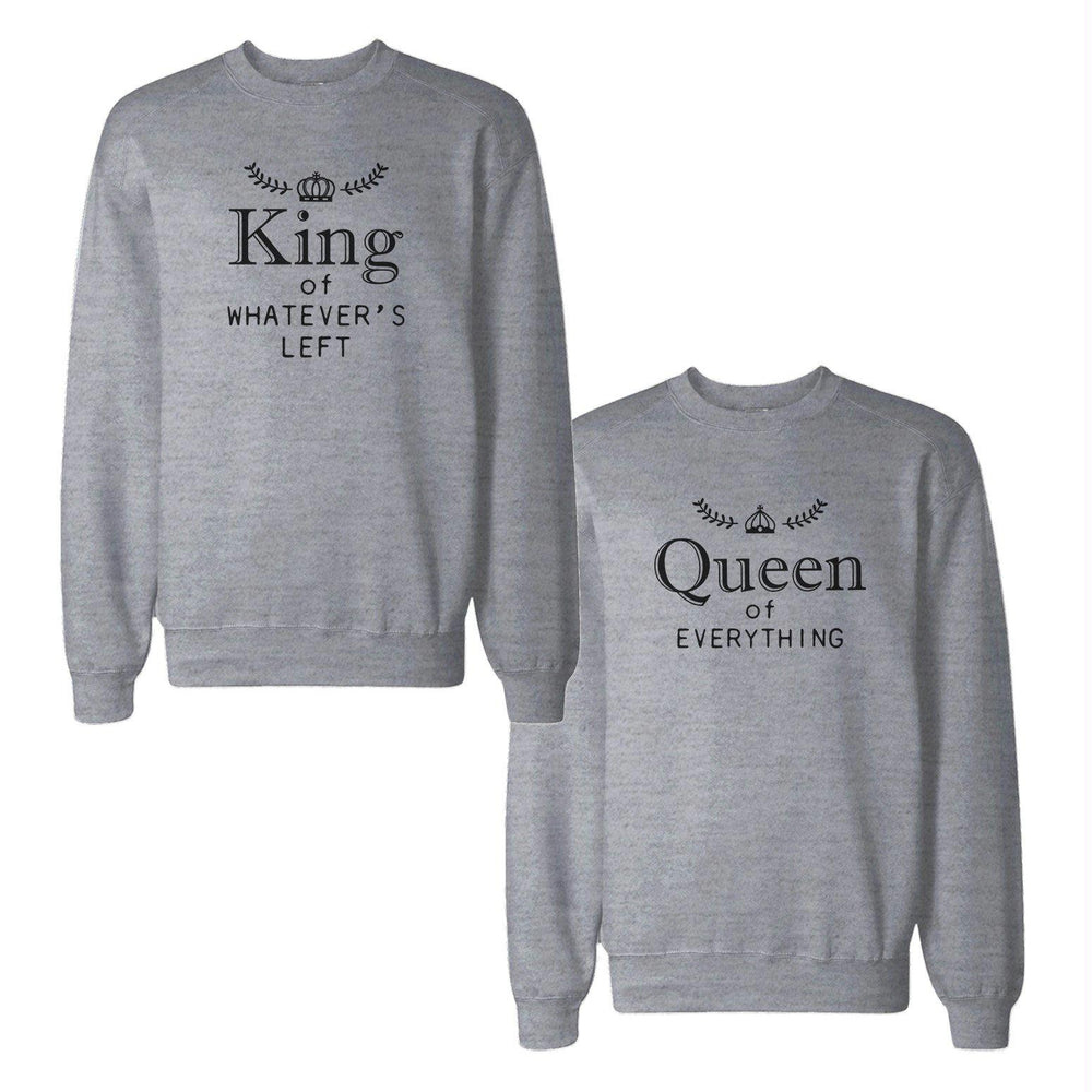 King And Queen Couple Sweatshirts Funny Matching Sweat Shirts