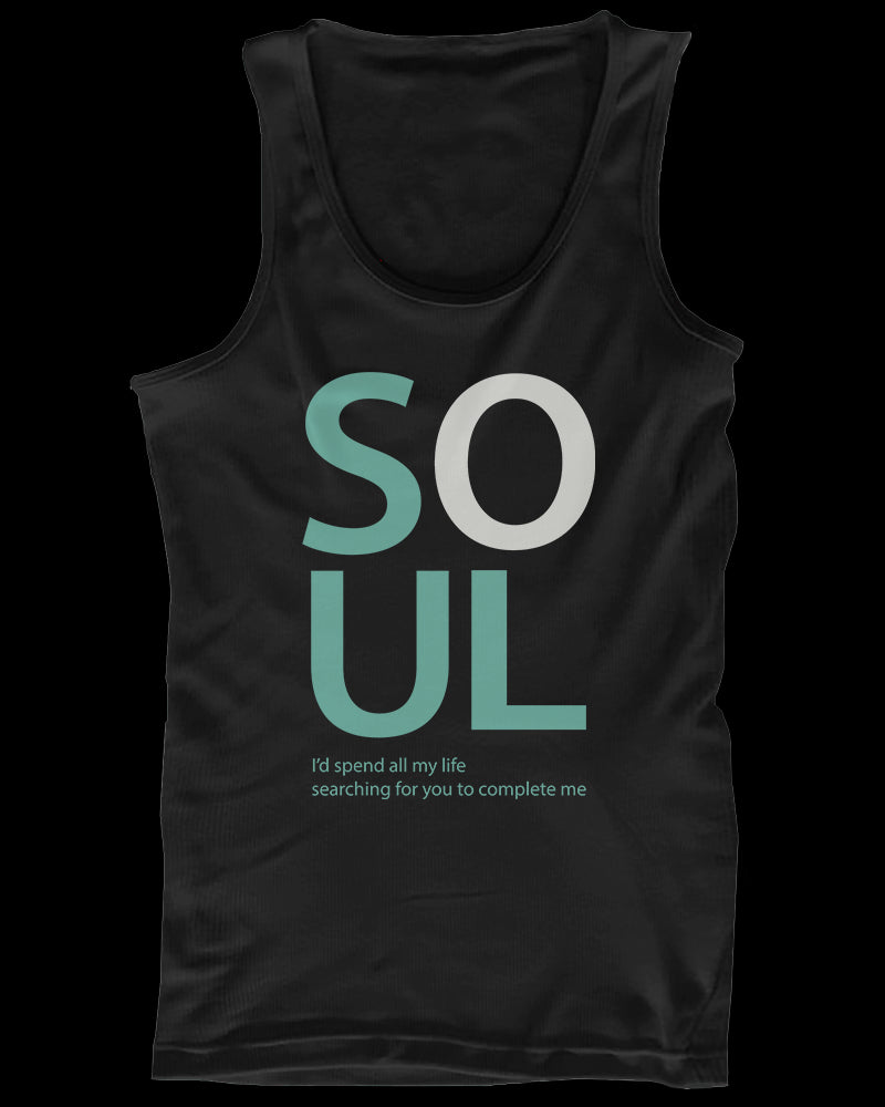 SOUL MATE Couple Tank Tops Cute His and Her Matching Tanks for Couples