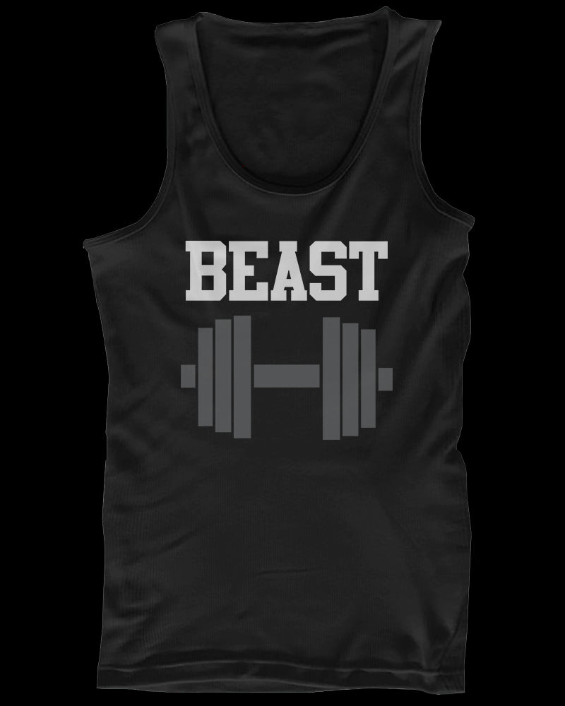 Beauty Beast Couple Tank Tops Funny Mtaching Work out Tanks For Couples